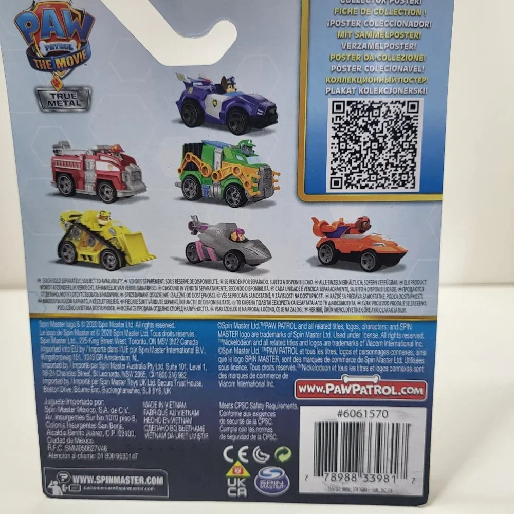 Spin Master Paw Patrol The Movie Rubble‎ True Metal Diecast Vehicle Nickelodeon